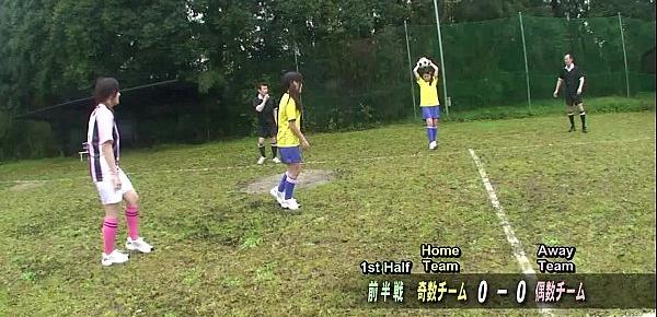 Subtitled ENF CMNF Japanese nudist soccer penalty game HD